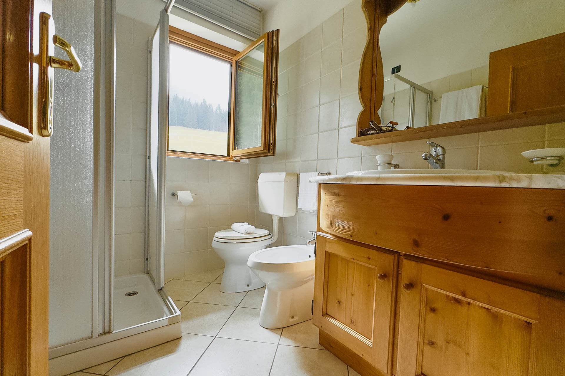 Bagno camere Agriturismo Prati Oitzinger