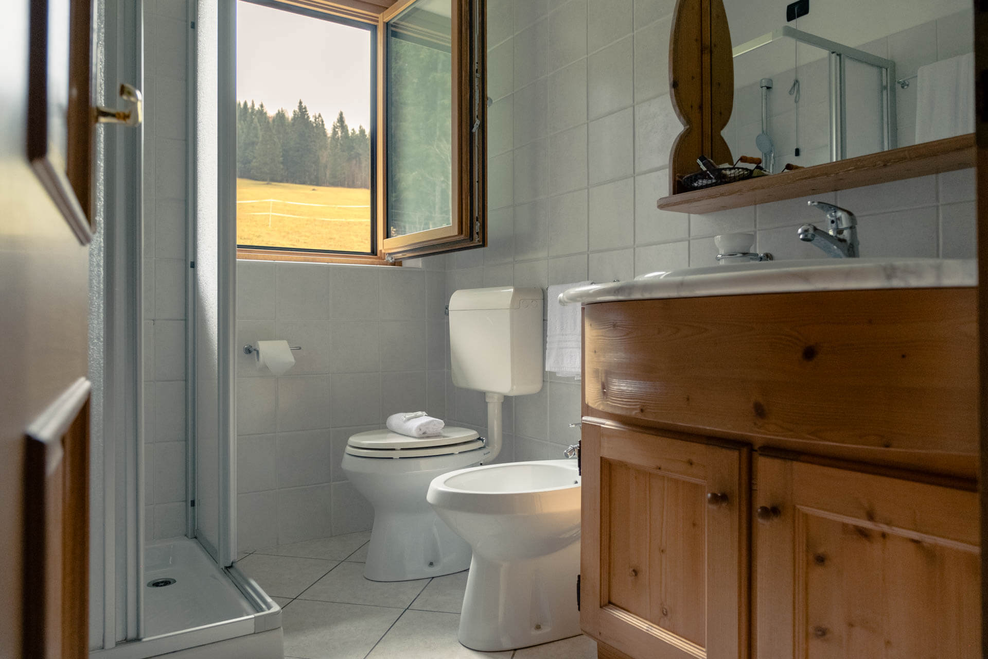 Bagno camere Agriturismo Prati Oitzinger
