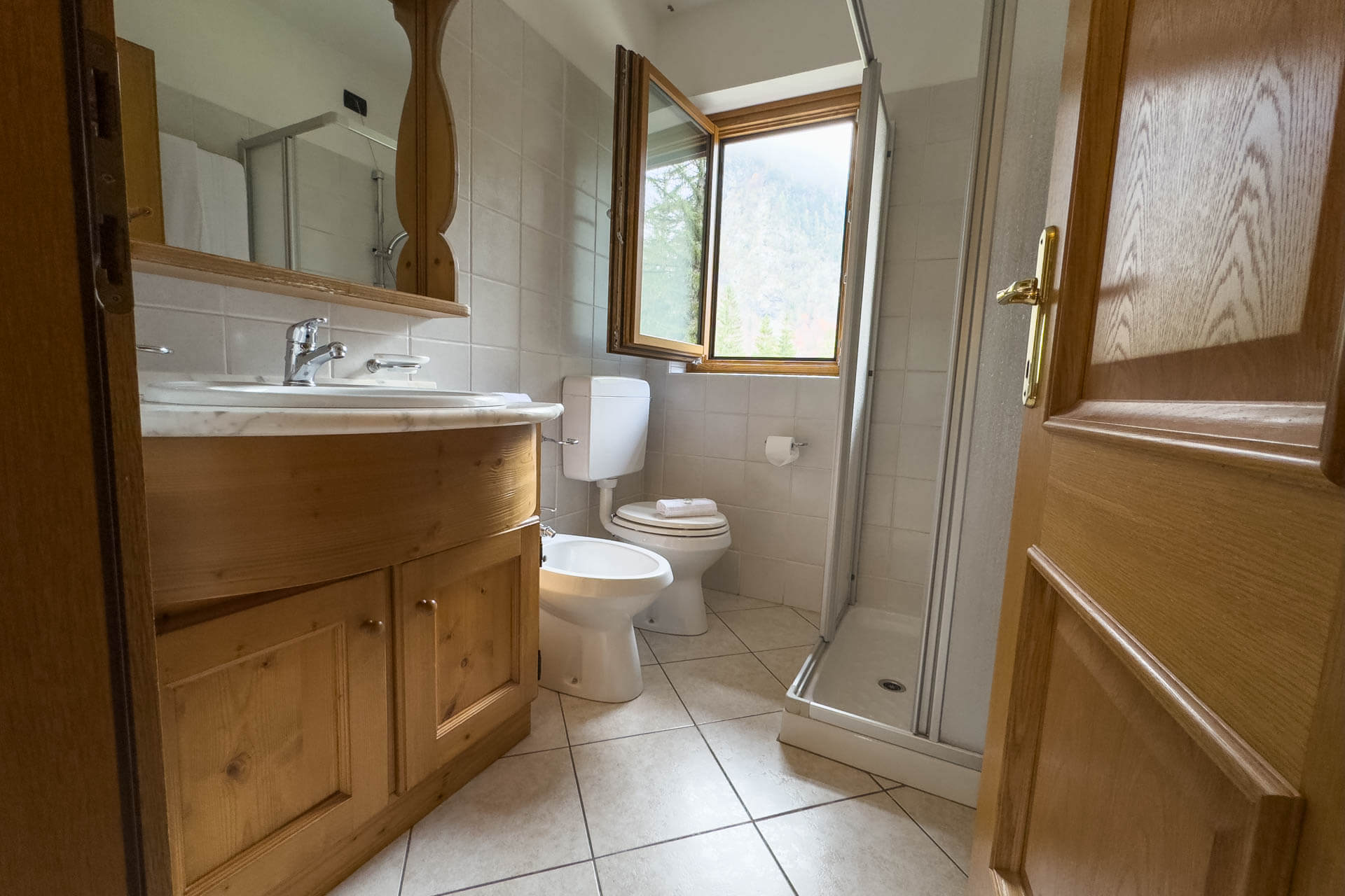 Bagno camere Agriturismo Prati Oitzinger